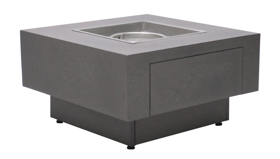 32" Square Faux Concrete Firetable