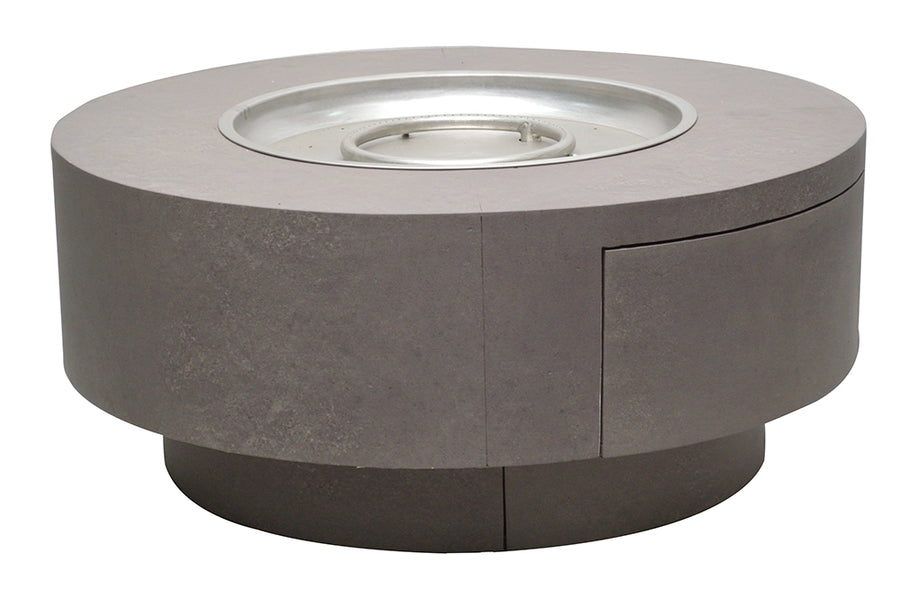 42" Round Faux Concrete Firetable