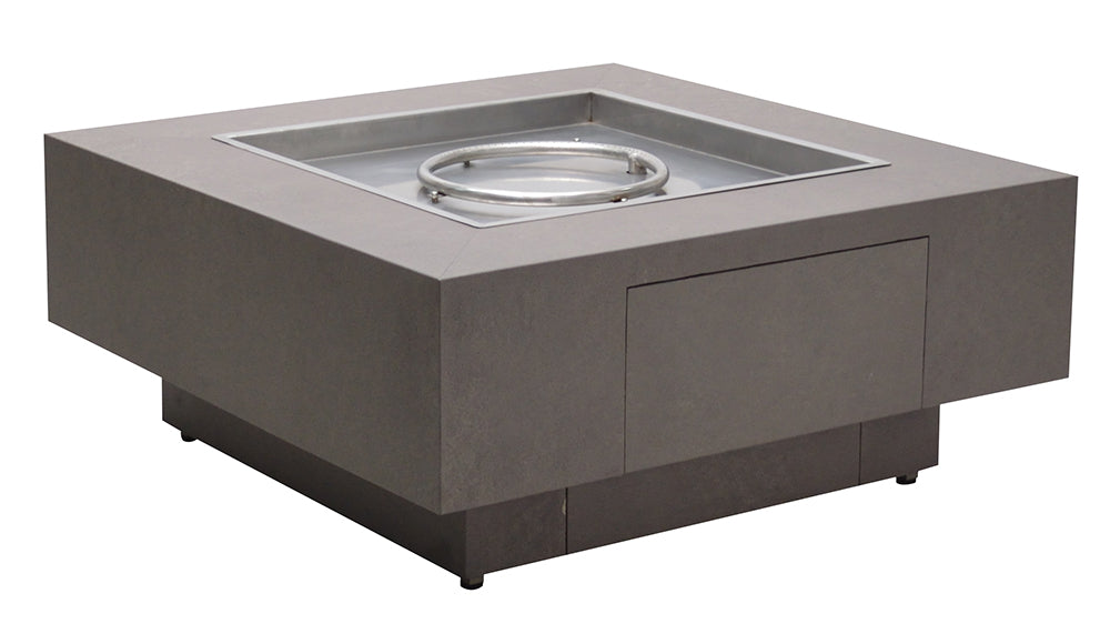 42" Square Faux Concrete Firetable