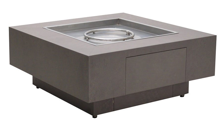 42" Square Faux Concrete Firetable