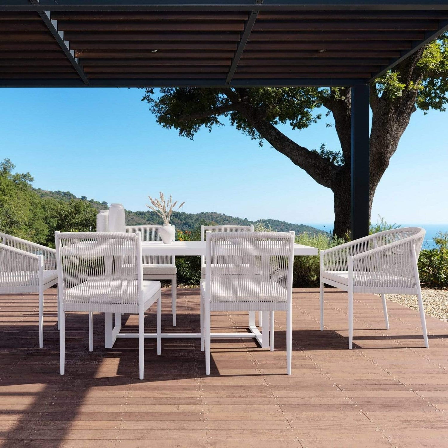 Catalina Outdoor Dining Chair - White - Outdoor Dining Chairs - - Greathouse