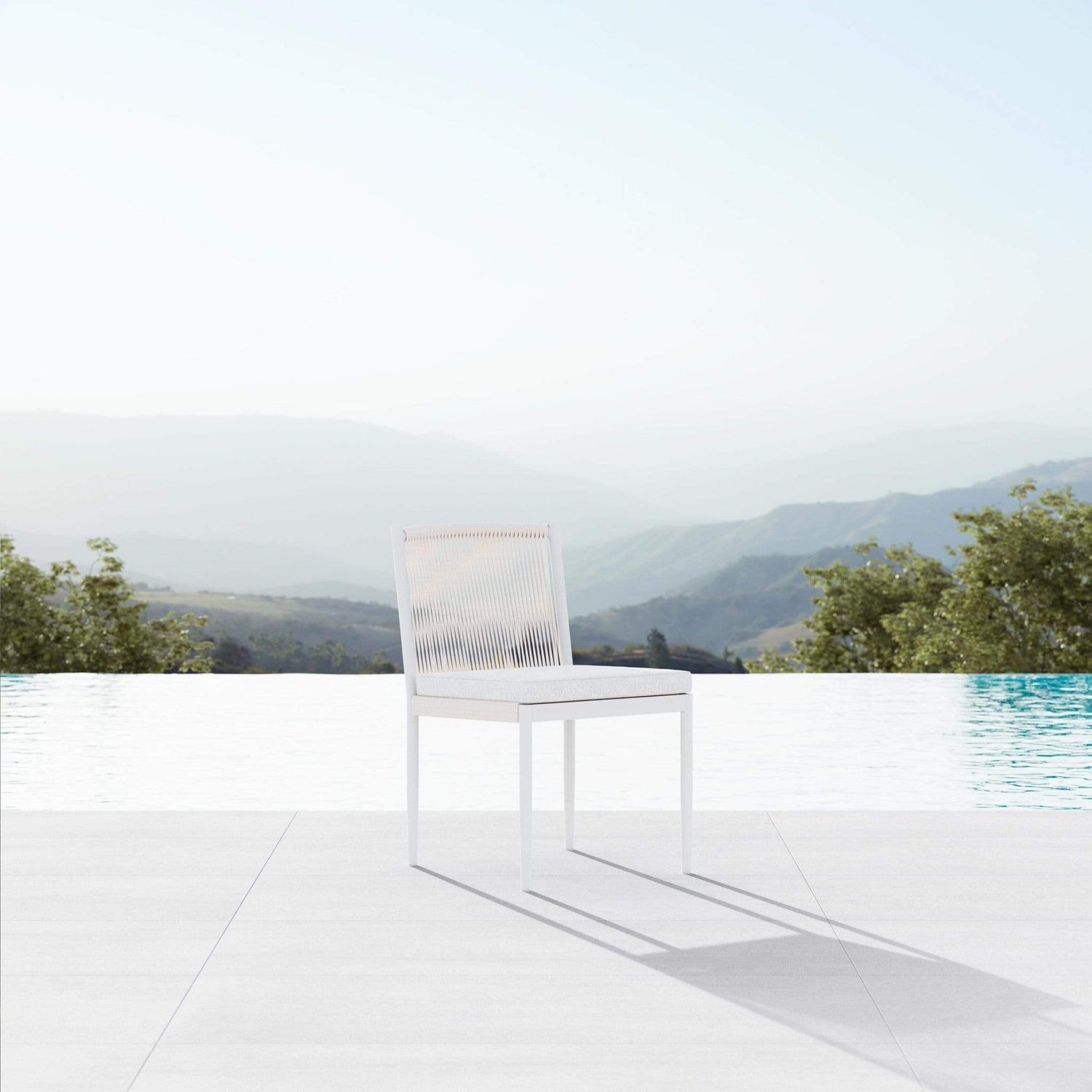 Catalina Outdoor Dining Side Chair - White - Outdoor Dining Chairs - - Greathouse