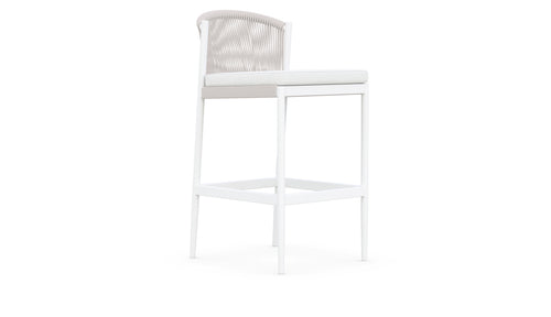 Catalina Outdoor Bar Stool - White - outdoor bar counter stool - - Greathouse