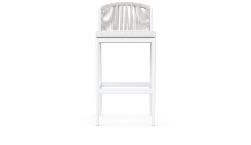 Catalina Outdoor Bar Stool - White - outdoor bar counter stool - - Greathouse