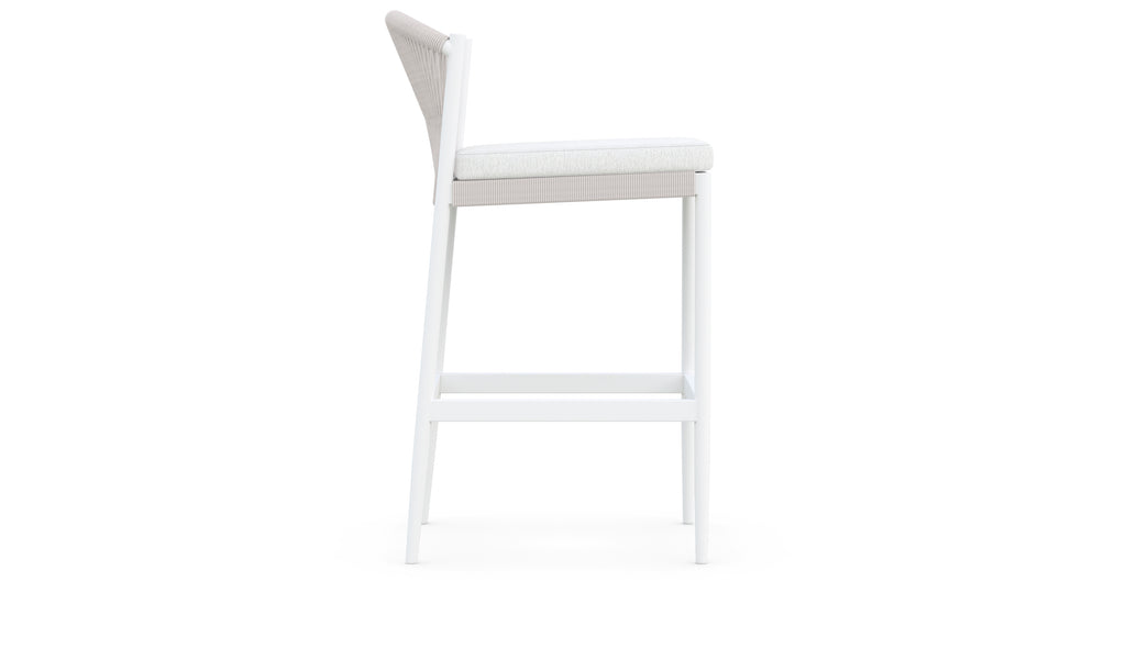 Catalina Outdoor Bar Stool - White - outdoor bar counter stool - - Greathouse