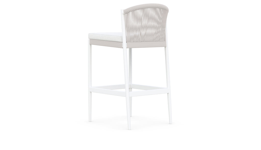 Catalina Outdoor Bar Stool - White - outdoor bar counter stool - - Greathouse
