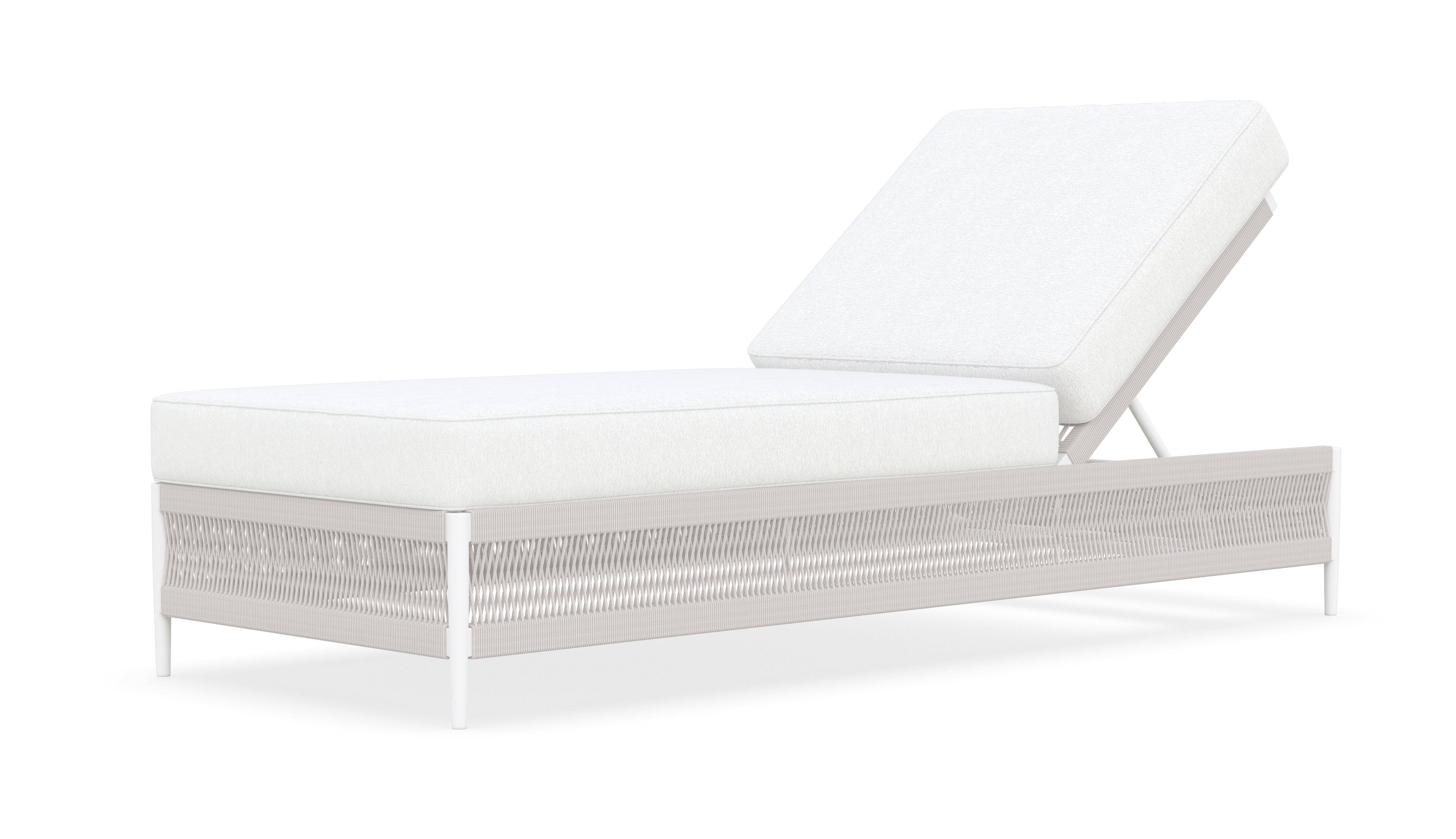 Catalina Chaise Lounge - White - Aluminum - - Greathouse