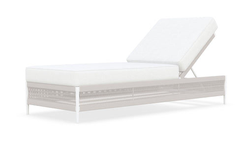 Catalina Chaise Lounge - White - Aluminum - - Greathouse
