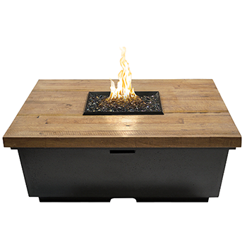 Reclaimed Wood Contempo Square Firetable