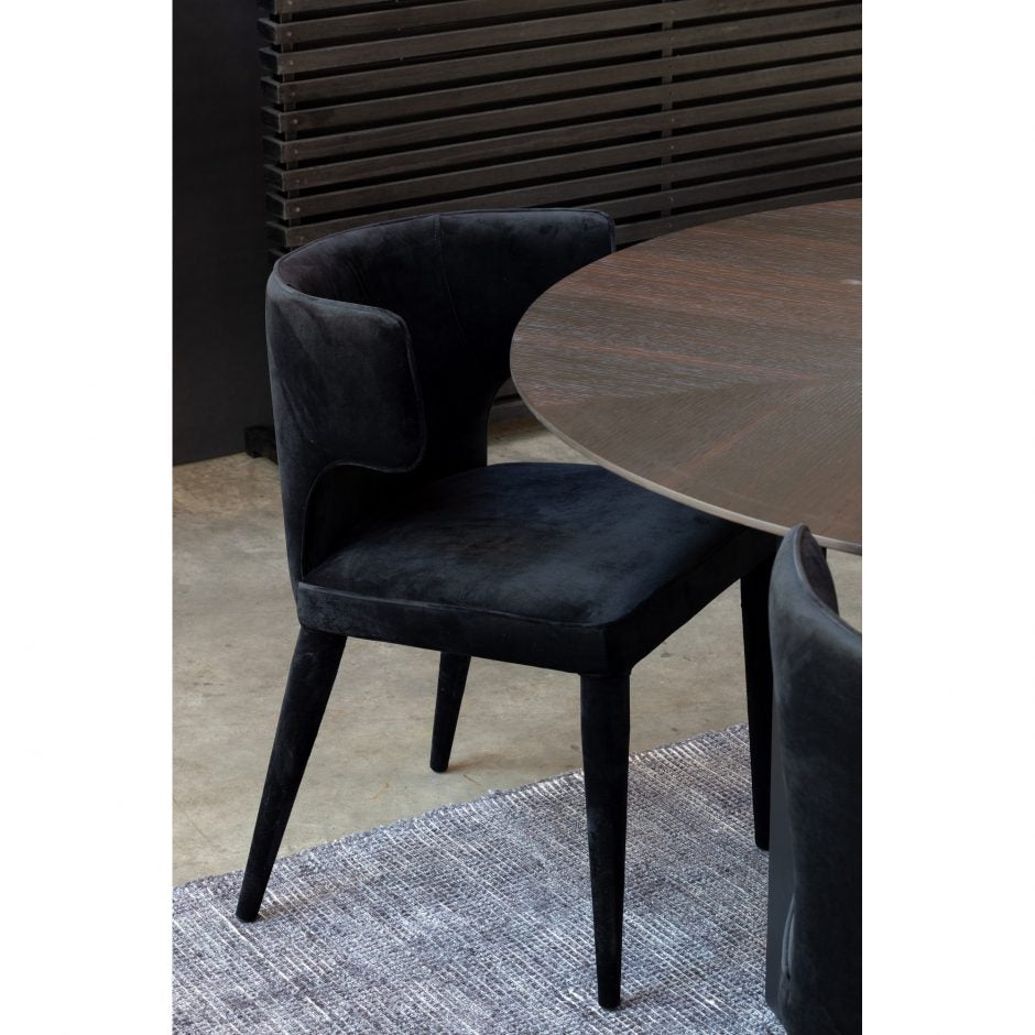 Pair Of JENNAYA DINING CHAIRs BLACK - Dining Chairs - - Greathouse