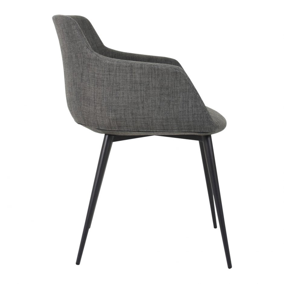 Pair of RONDA ARM CHAIRs GREY - Dining Chairs - - Greathouse