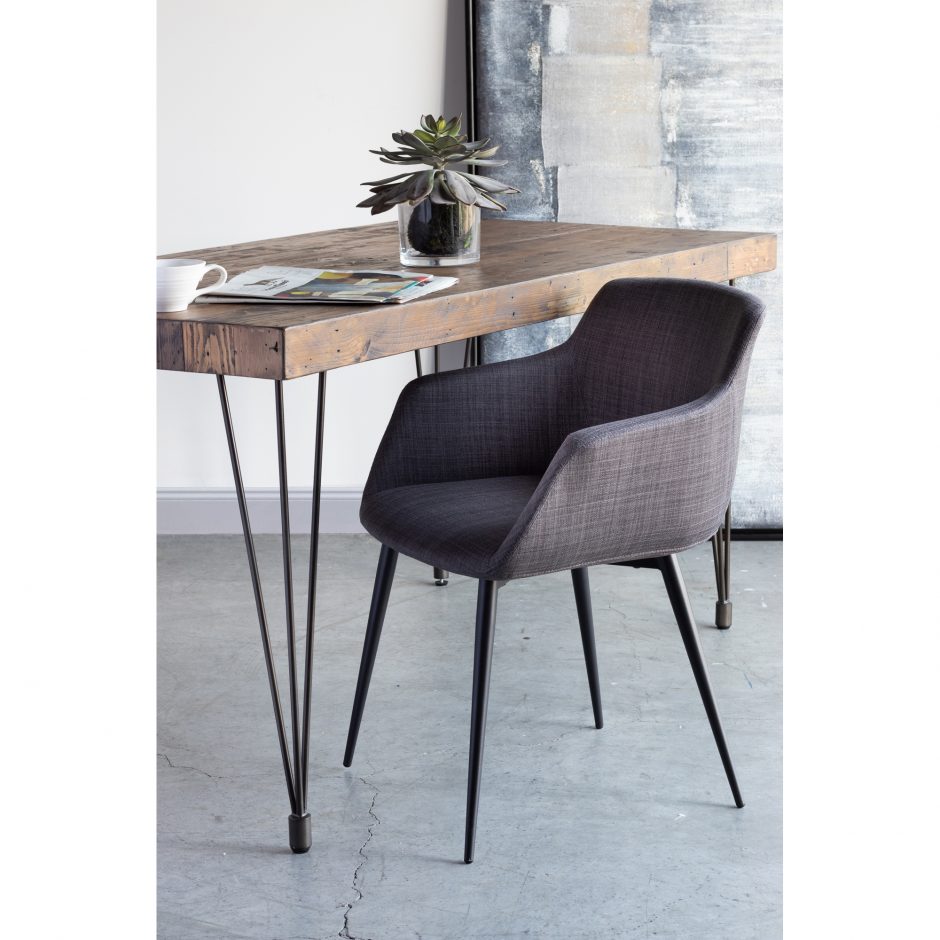 Pair of RONDA ARM CHAIRs GREY - Dining Chairs - - Greathouse