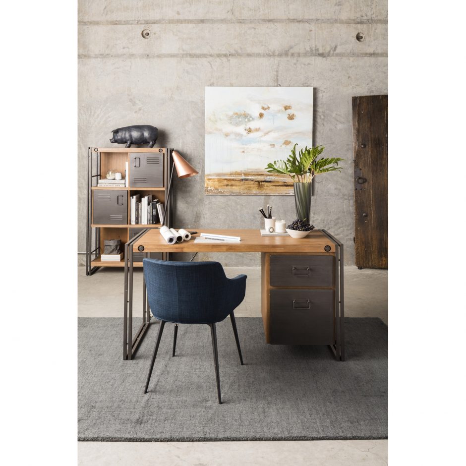 Pair of RONDA ARM CHAIRs BLUE - Dining Chairs - - Greathouse