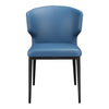 Pair of DELANEY SIDE CHAIRs STEEL BLUE
