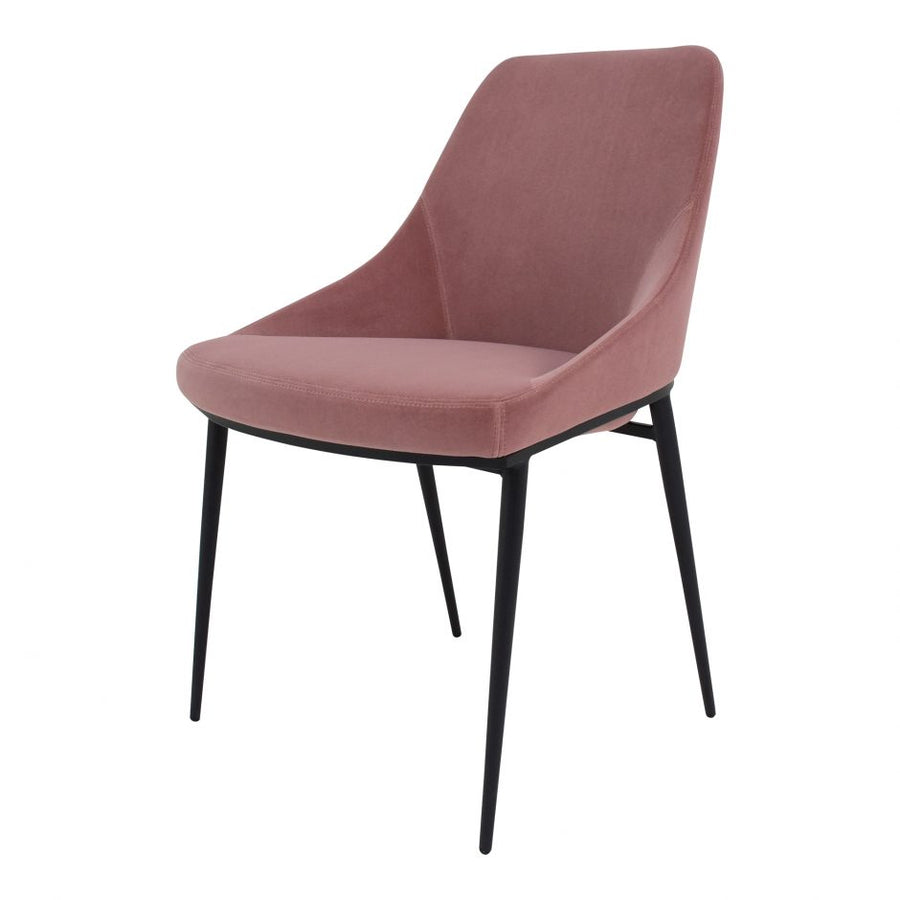 Pair of SEDONA DINING CHAIRs PINK VELVET