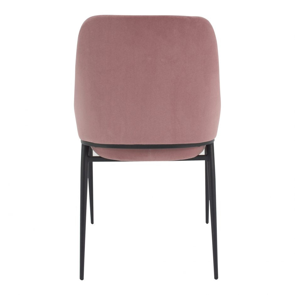 Pair of SEDONA DINING CHAIRs PINK VELVET
