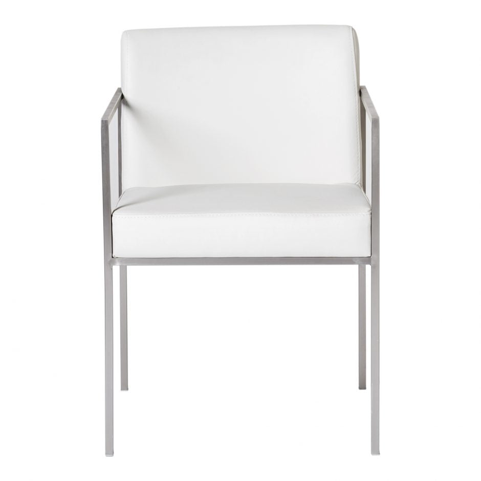 Pair of CAPO ARM CHAIRs WHITE - Dining Chairs - - Greathouse