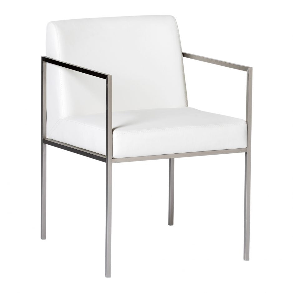 Pair of CAPO ARM CHAIRs WHITE - Dining Chairs - - Greathouse