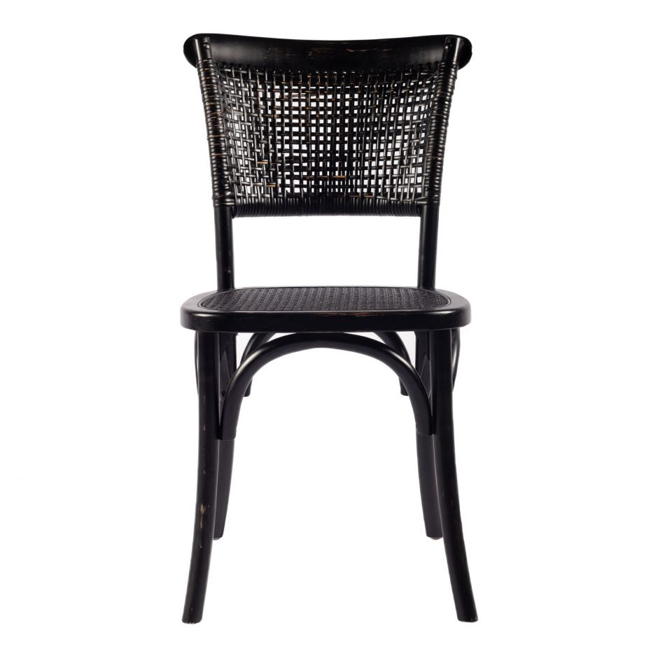 Pair of CHURCHILL DINING CHAIRs ANTIQUE BLACK - Dining Chairs - - Greathouse