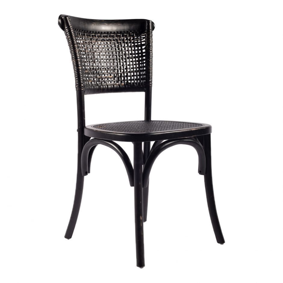 Pair of CHURCHILL DINING CHAIRs ANTIQUE BLACK - Dining Chairs - - Greathouse