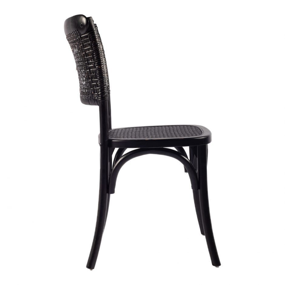 Pair of CHURCHILL DINING CHAIRs ANTIQUE BLACK - Dining Chairs - - Greathouse