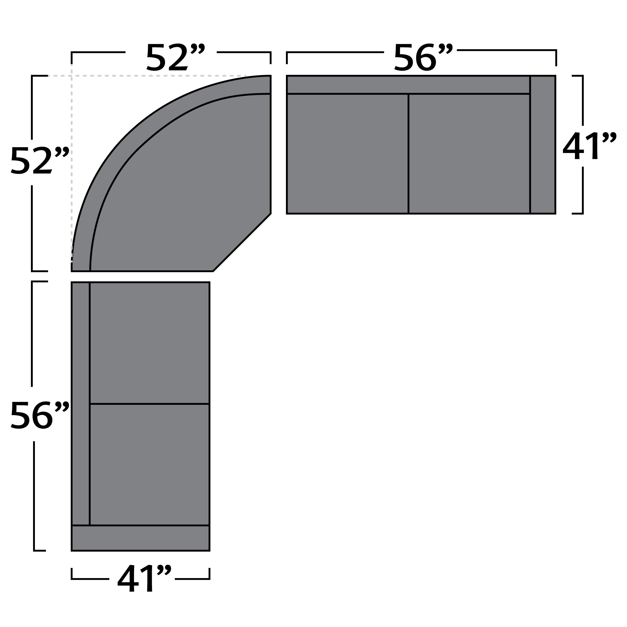 Gardner 3 pce Sectional