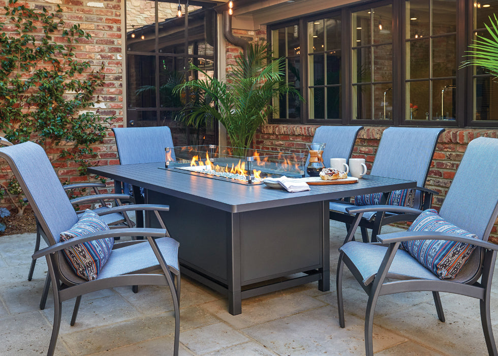 54" Rectangular MGP Fire Table - Marine Grade Polymer - - Greathouse