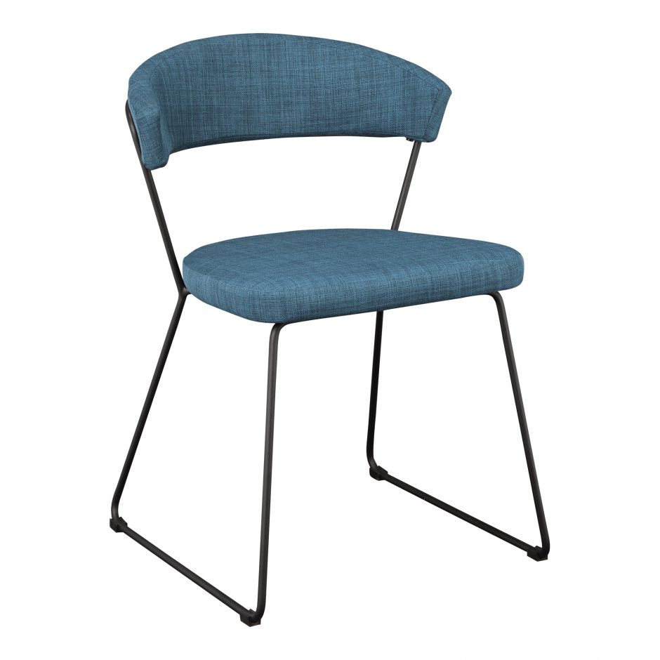 Pair of ADRIA DINING CHAIRs BLUE - Dining Chairs - - Greathouse