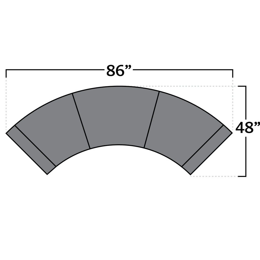 Huxley Curved Sofa Love Seat