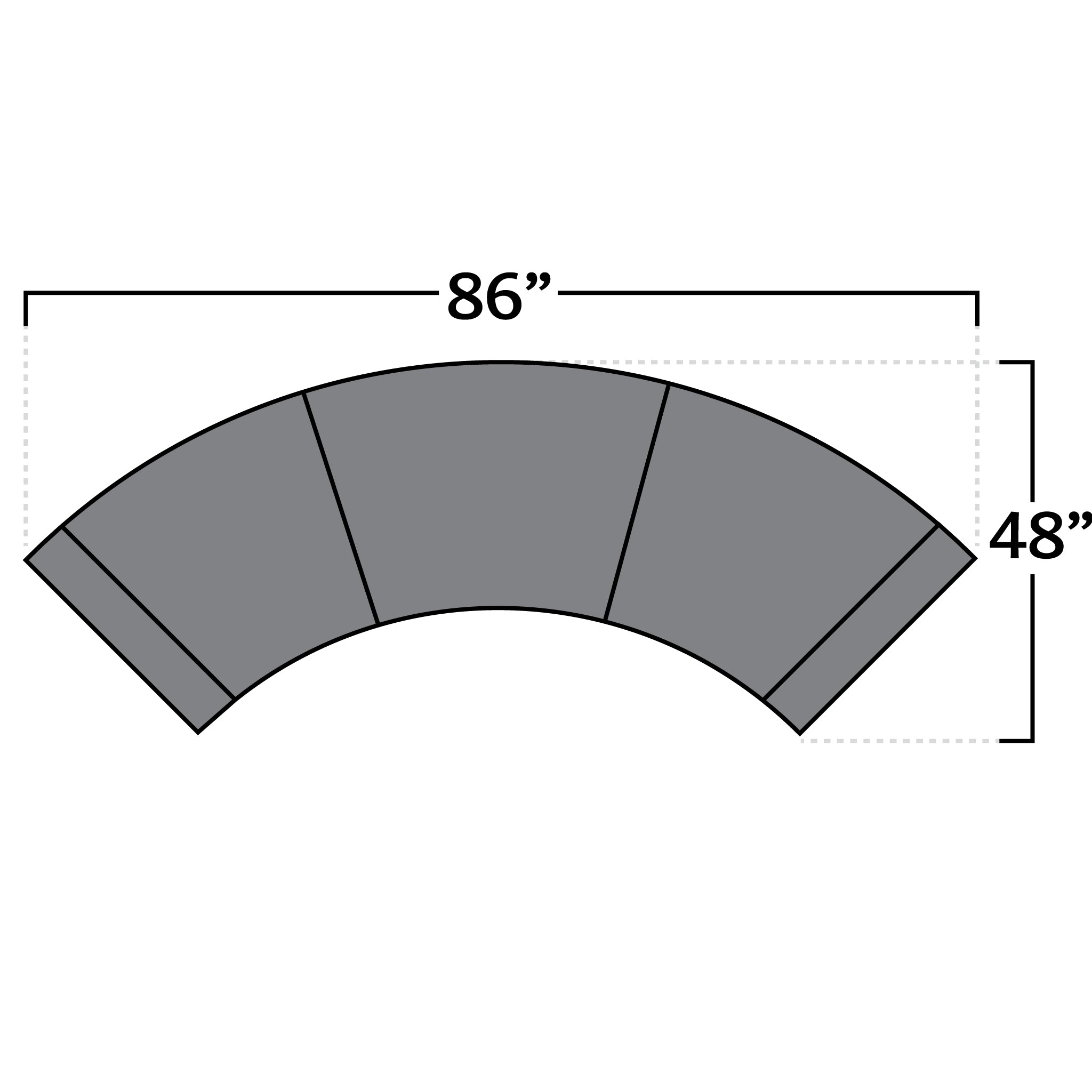 Huxley Curved Sofa Love Seat