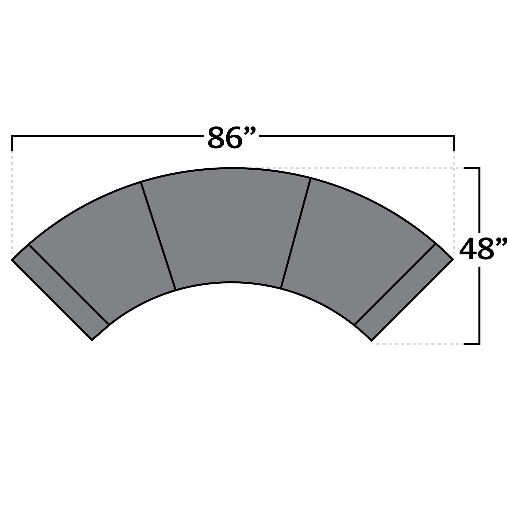 Huxley Curved Sofa Love Seat