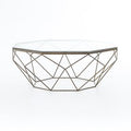 GEOMETRIC COFFEE TABLE-ANTIQUE BRASS