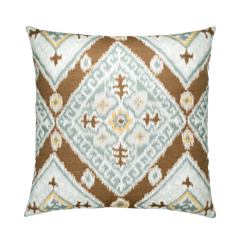 Ikat Diamond Caramel Throw Pillow