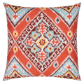 Ikat Diamond Flame Throw Pillow