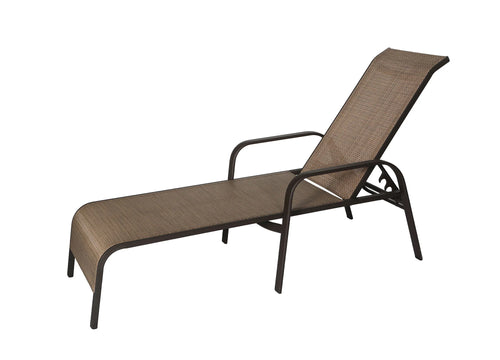 Leucadia Chaise Lounge - Beige - Aluminum - - Greathouse