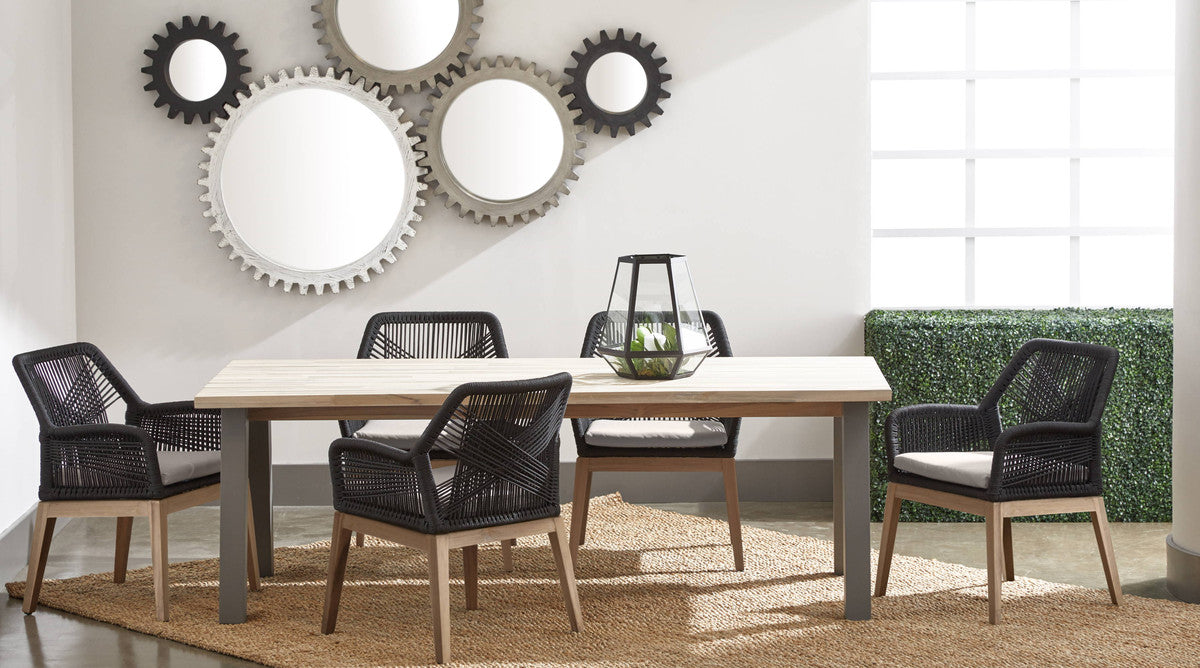 Loom Outdoor Dining Arm Chairs Black Greathouse - Main Image