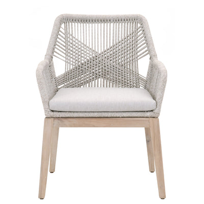 Loom Outdoor Dining Arm Chairs Taupe