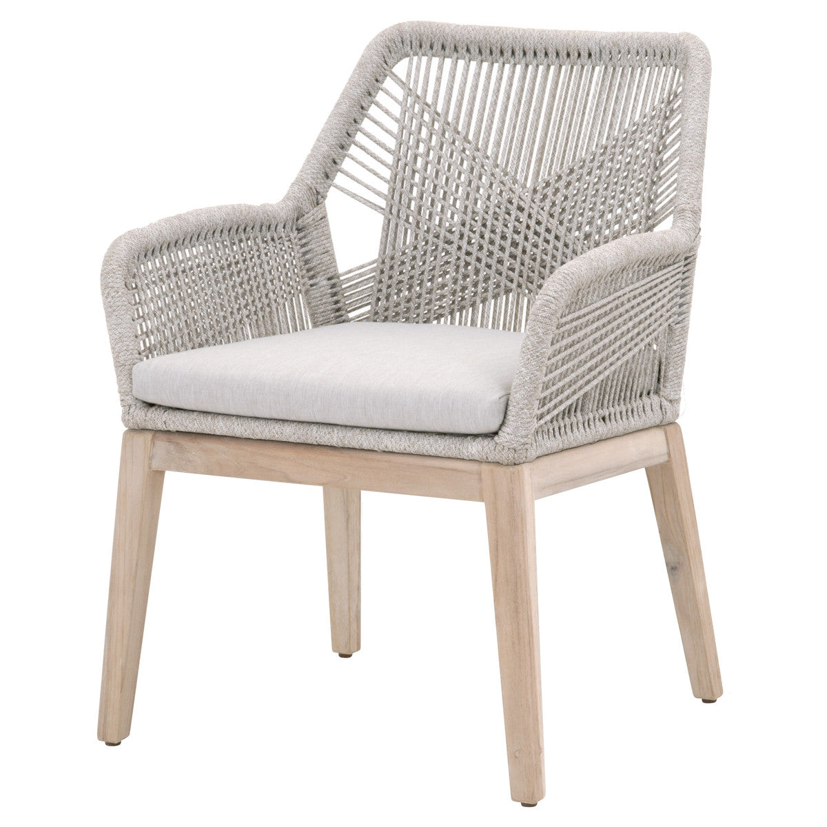 Loom Outdoor Dining Arm Chairs Taupe
