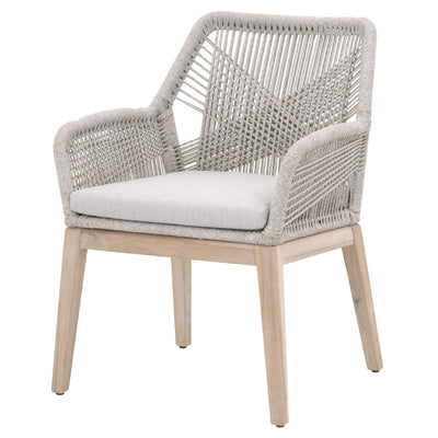 Loom Outdoor Dining Arm Chairs Taupe