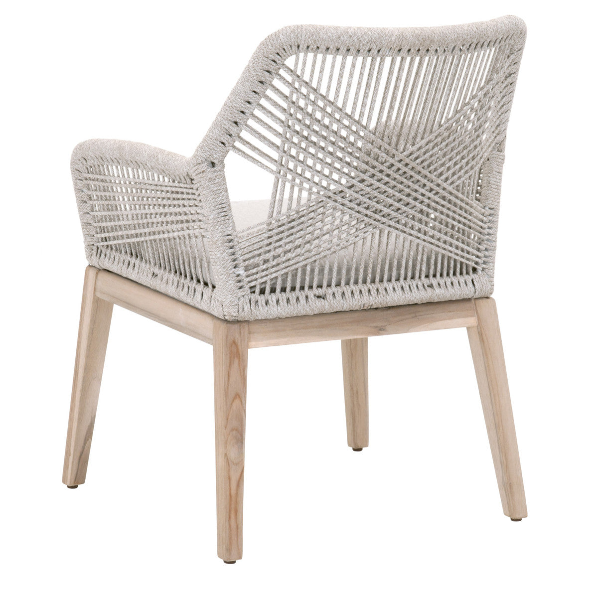 Loom Outdoor Dining Arm Chairs Taupe
