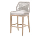 Loom Outdoor Bar Stools Taupe & White - Outdoor Teak - - Greathouse