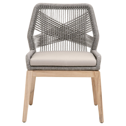 Loom Outdoor Armless Dining Chairs Platinum - Outdoor Teak - - Greathouse
