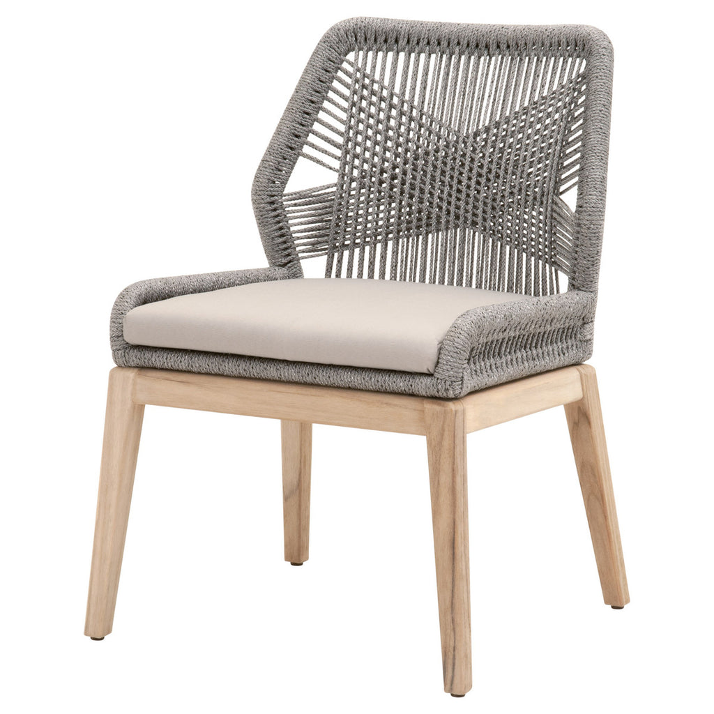 Loom Outdoor Armless Dining Chairs Platinum