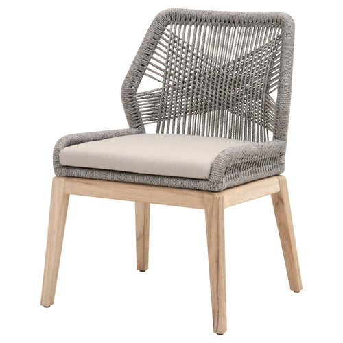 Loom Outdoor Armless Dining Chairs Platinum - Outdoor Teak - - Greathouse