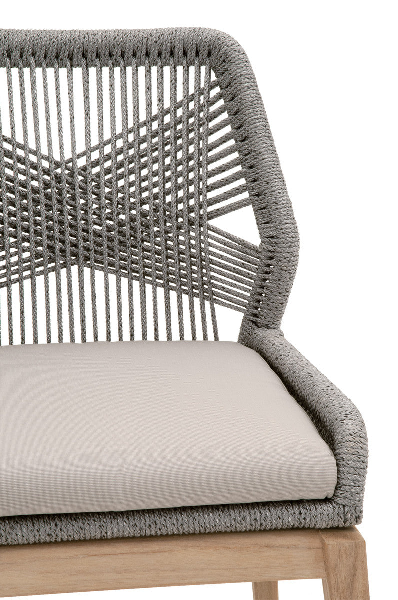 Loom Outdoor Armless Dining Chairs Platinum