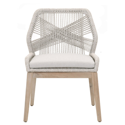 Loom Outdoor Armless Dining Chairs Taupe - Outdoor Teak - - Greathouse