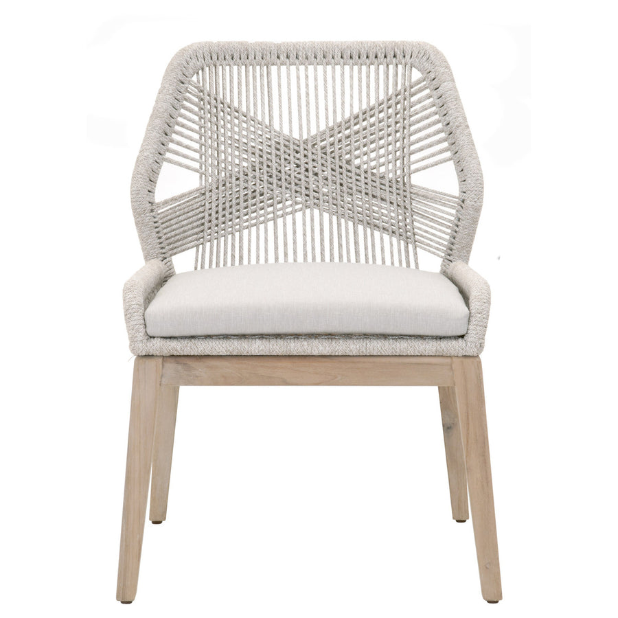 Loom Outdoor Armless Dining Chairs Taupe
