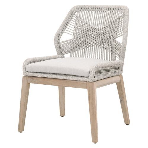 Loom Outdoor Armless Dining Chairs Taupe - Outdoor Teak - - Greathouse