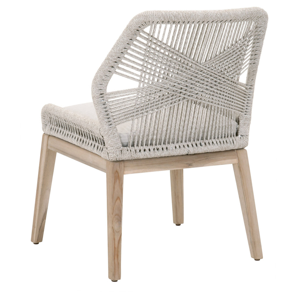 Loom Outdoor Armless Dining Chairs Taupe - Outdoor Teak - - Greathouse