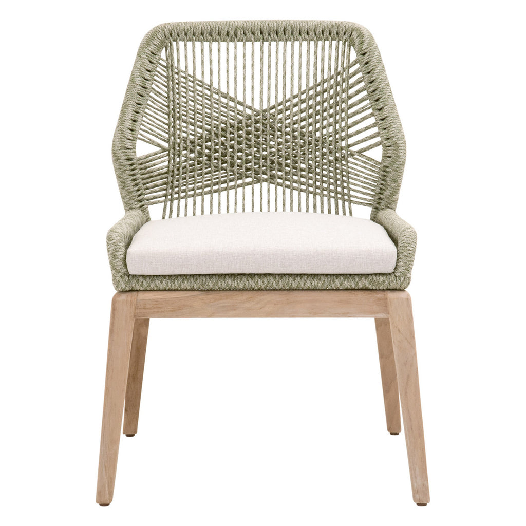 Loom Outdoor Armless Dining Chairs Moss - Outdoor Teak - - Greathouse